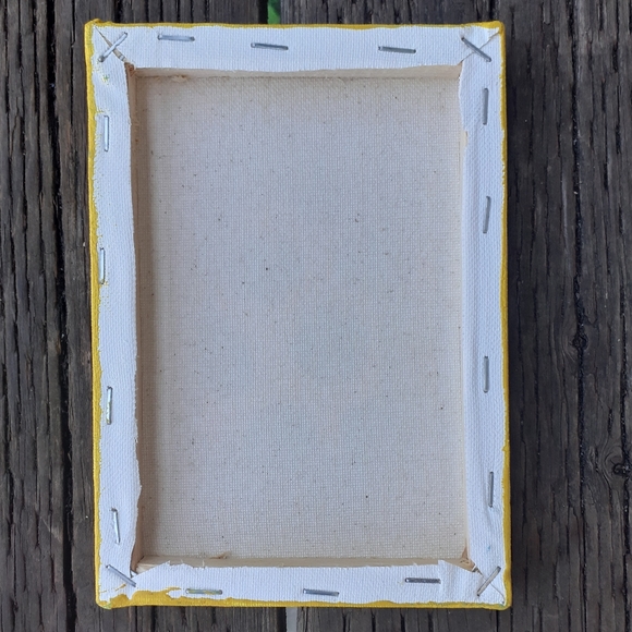 5inchx7inch Handpainted Wall Art Acrylic On Canvas "Polka Dot Ghost" Painting - Picture 2 of 2